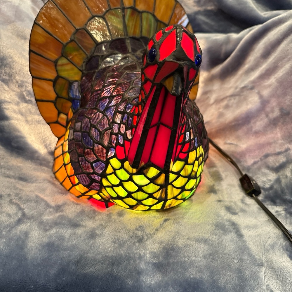 Stained Glass Turkey Lamp from Cracker Barrel